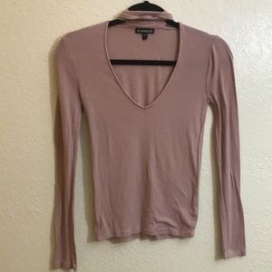 Express Long Sleeve Dusty Rose Fashion Shirt XS/S